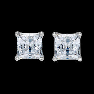 4mm Silver Square Studs