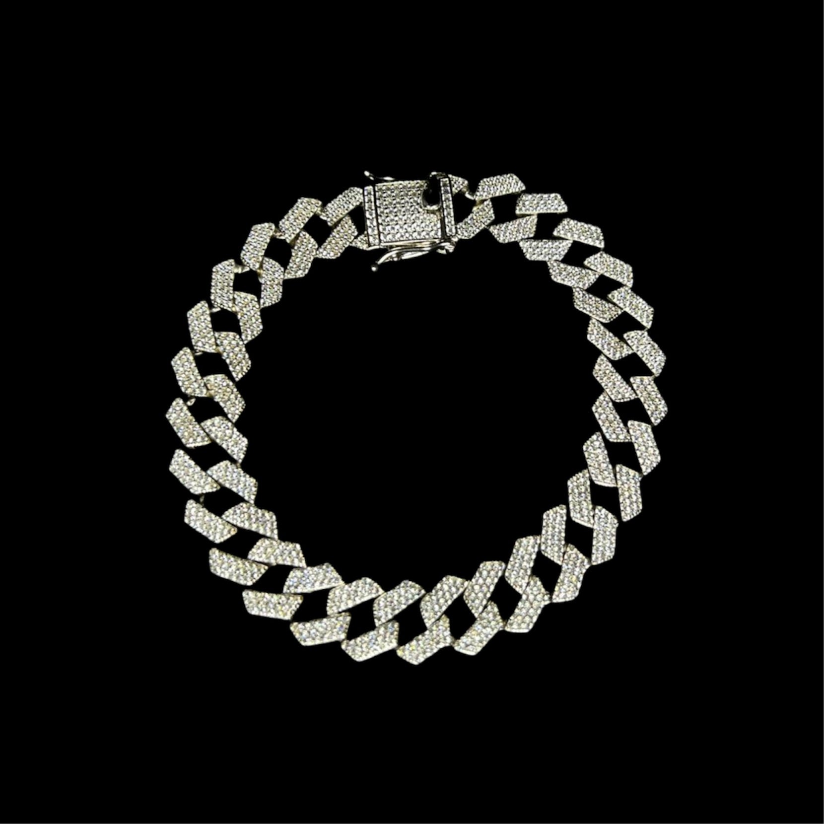 Prong Set Cuban Bracelet